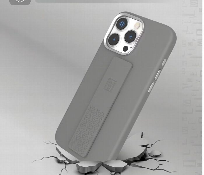 Levelo Morphix Silicone Case With Silicone Grip For Iphone 16 Pro Max Grey - Zoom Image 4