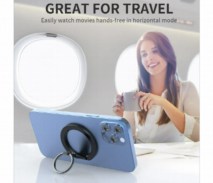 Joyroom Magnetic Phone Ring Grip Magnetic Ring With Stand For Attaching To Iphone With Magsafe - Zoom Image 2