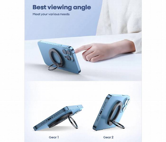 Joyroom Magnetic Phone Ring Grip Magnetic Ring With Stand For Attaching To Iphone With Magsafe - Zoom Image 3