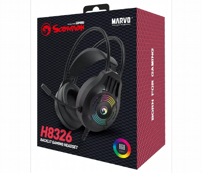 Marvo Over Ear Gaming Headphones With Microphone Rgb Light - Zoom Image 1