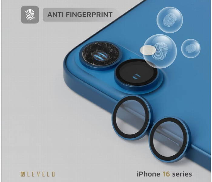 Levelo Duo Lens Protector For Iphone 16 Or 16 Plus Blue - Zoom Image 2