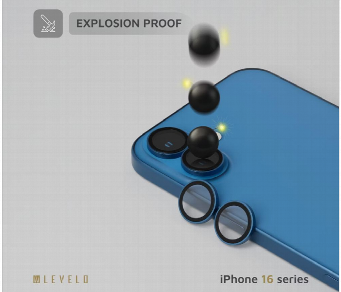 Levelo Duo Lens Protector For Iphone 16 Or 16 Plus Blue - Zoom Image 4