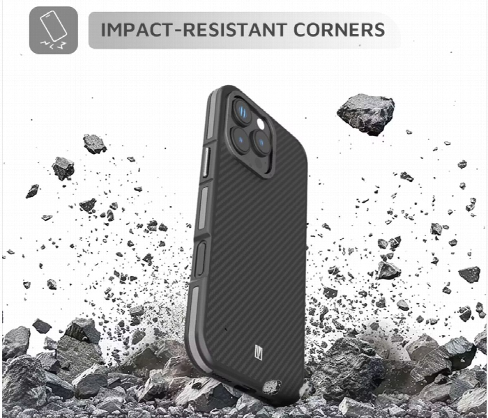 Levelo Ox Carbon Case For Iphone 16 Pro Max Grey - Zoom Image 3