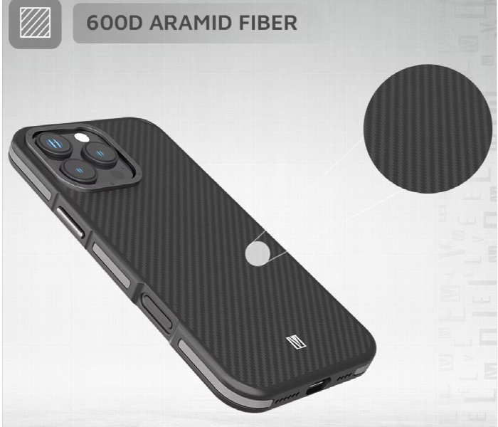 Levelo Ox Carbon Case For Iphone 16 Pro Max Grey - Zoom Image 6