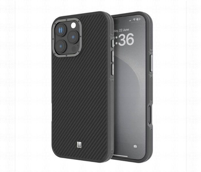 Levelo Ox Carbon Case For Iphone 16 Pro Max Grey - Zoom Image 1
