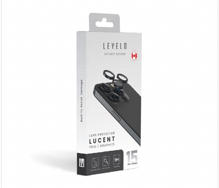 Levelo Lucent Trio 9H Camera Lens Protector Ip15 Pro Or 15 Pro Max  Black - Zoom Image 5