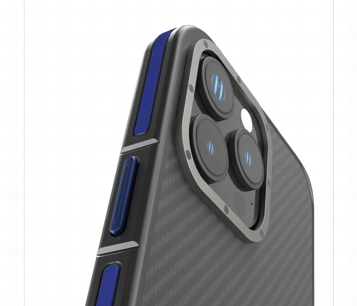 Levelo Ox Carbon Case For Iphone 16 Pro Max Blue - Zoom Image 6