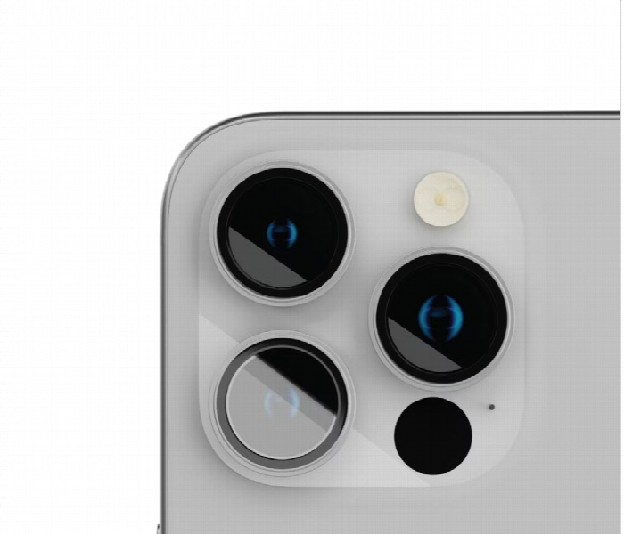 Levelo Lucent Trio 9H Camera Lens Protector Ip15 Pro Or 15 Pro Max Silver - Zoom Image 2