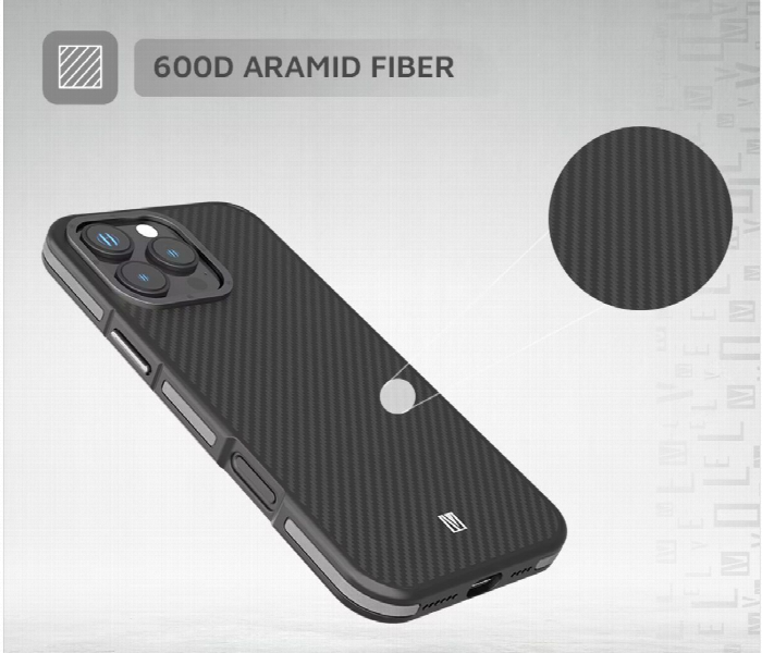 Levelo Ox Carbon Case For Iphone 16 Pro Grey - Zoom Image 4