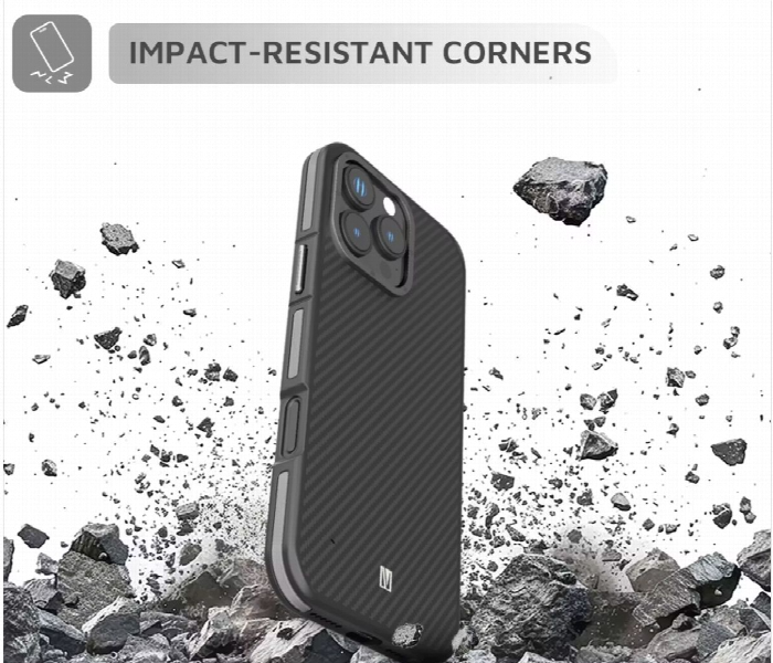 Levelo Ox Carbon Case For Iphone 16 Pro Grey - Zoom Image 3