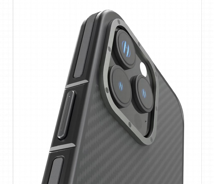 Levelo Ox Carbon Case For Iphone 16 Pro Grey - Zoom Image 6