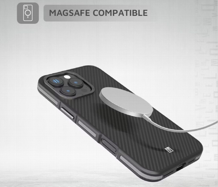Levelo Ox Carbon Case For Iphone 16 Pro Grey - Zoom Image 2