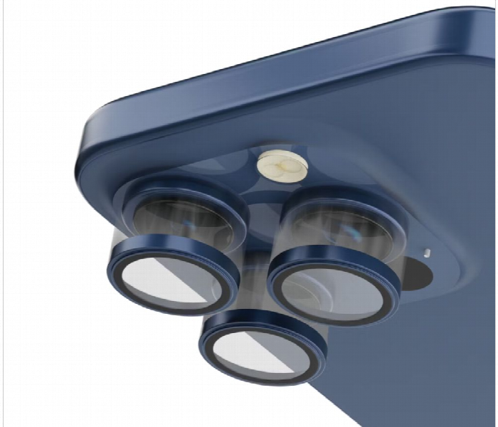 Levelo Lucent Trio 9H Hardness Camera Lens Protector For Iphone 15 Pro Or 15 Pro Max Blue - Zoom Image 3