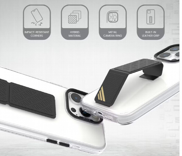 Levelo Morphix Clara Grip Case For Iphone 16 Pro Max Black - Zoom Image 2