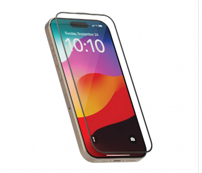 Levelo Soft Edge Twice Tempered Glass Ip15 Pro Max  Black - Zoom Image 1