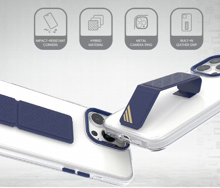 Levelo Morphix Clara Grip Case For Iphone 16 Pro Max Blue - Zoom Image 2