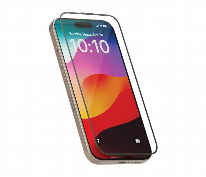 Levelo Soft Edge Twice Tempered Glass Ip15 Pro  Black - Zoom Image 1