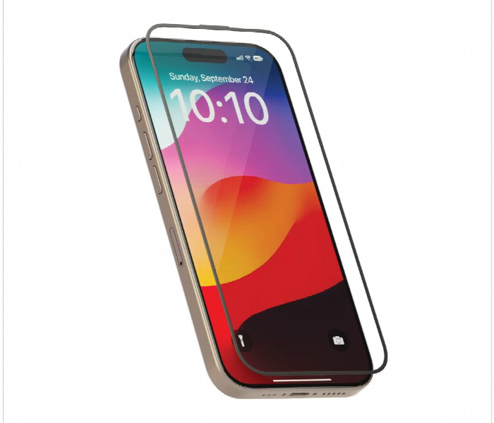 Levelo Soft Edge Twice Tempered Glass Ip15 Plus Black - Zoom Image 1