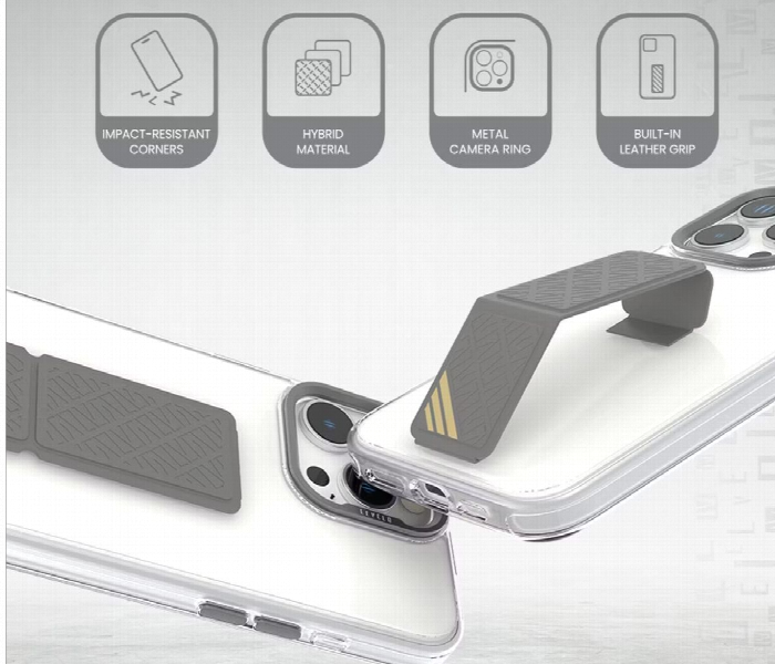 Levelo Morphix Clara Grip Case For Iphone 16 Pro Max Grey - Zoom Image 2