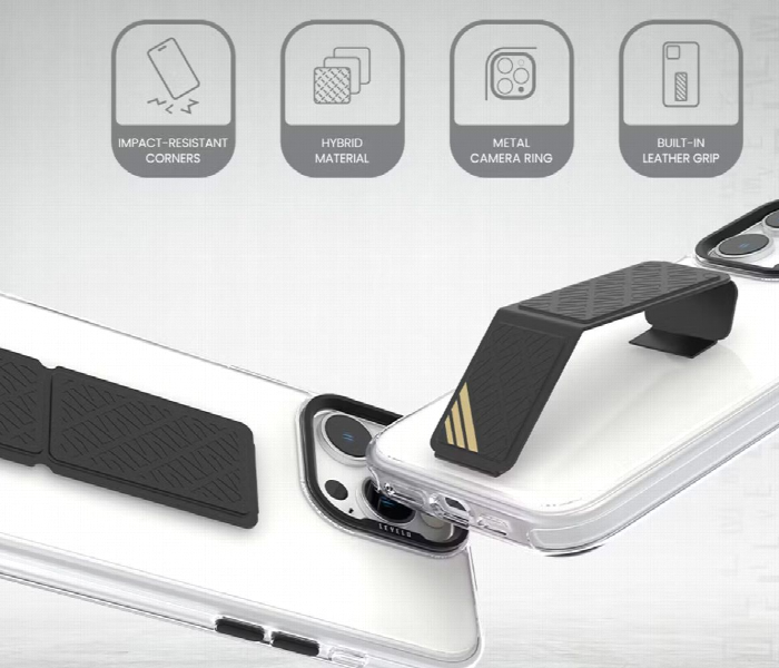 Levelo Morphix Clara Grip Case For Iphone 16 Pro Black - Zoom Image 2