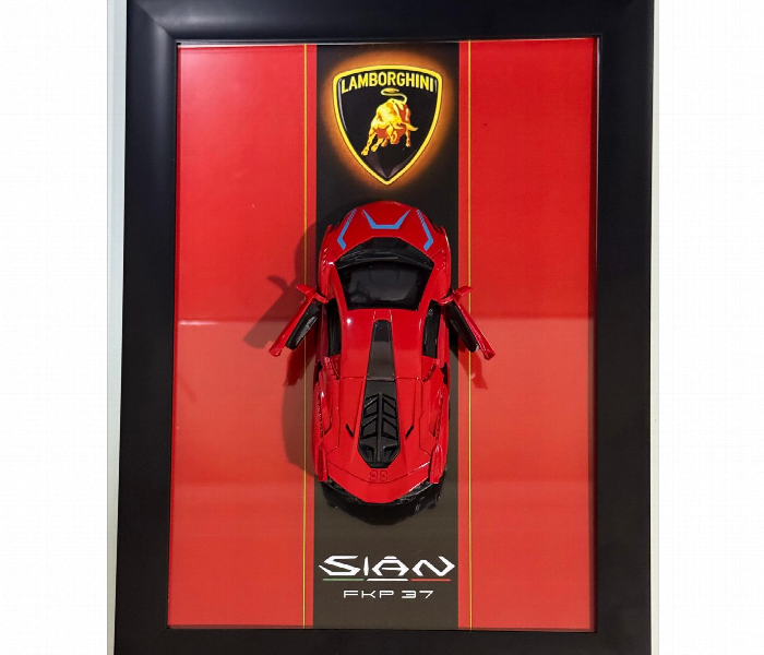 3D Model Car Frame Interactive Display Wall Decor With Openable Doors - Zoom Image 4