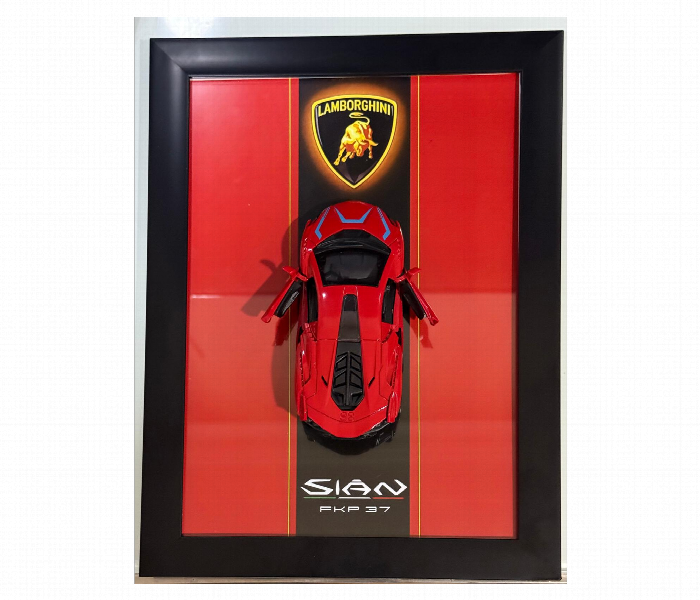 3D Model Car Frame Interactive Display Wall Decor With Openable Doors - Zoom Image 3