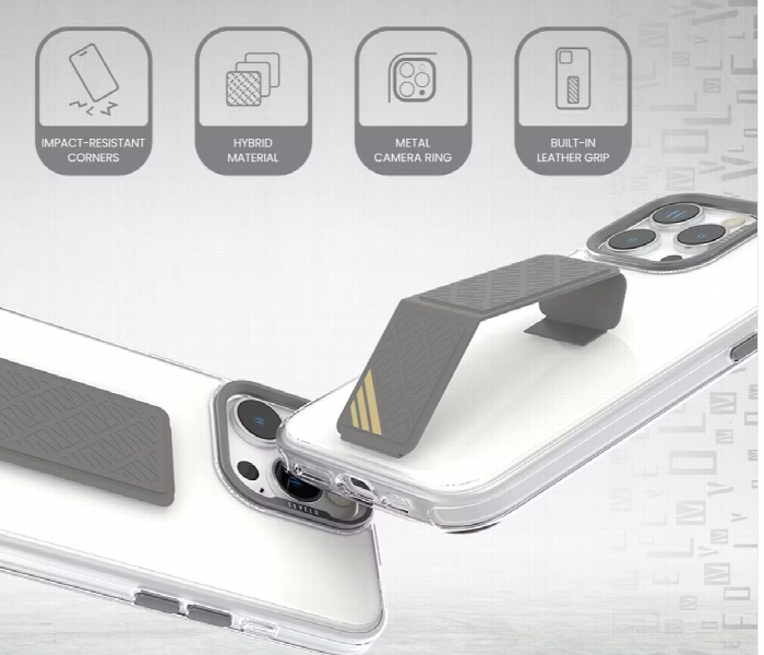 Levelo Morphix Clara Grip Case For Iphone 16 Pro Grey - Zoom Image 2