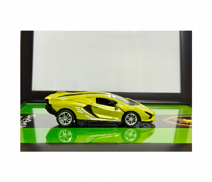 3D Model Car Frame Interactive Display Wall Decor With Openable Doors Green - Zoom Image 2