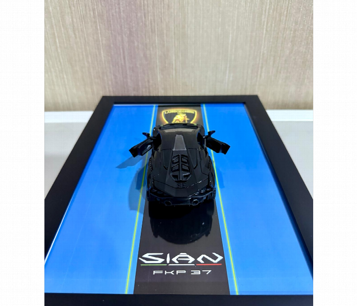 3D Model Car Frame Interactive Display Wall Decor With Openable Doors Black - Zoom Image 5