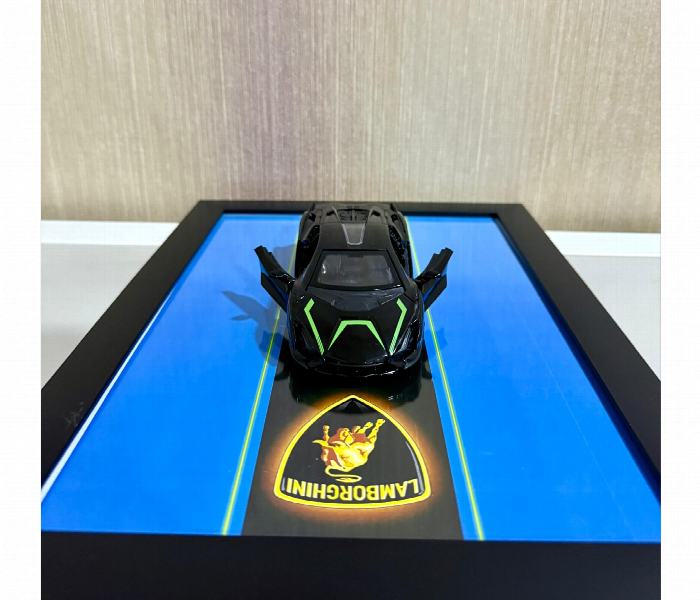 3D Model Car Frame Interactive Display Wall Decor With Openable Doors Black - Zoom Image 3