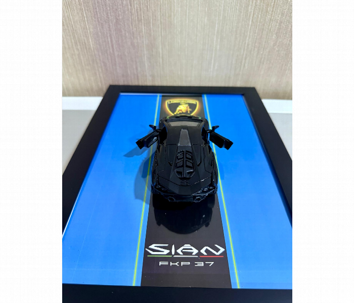 3D Model Car Frame Interactive Display Wall Decor With Openable Doors Black - Zoom Image 4