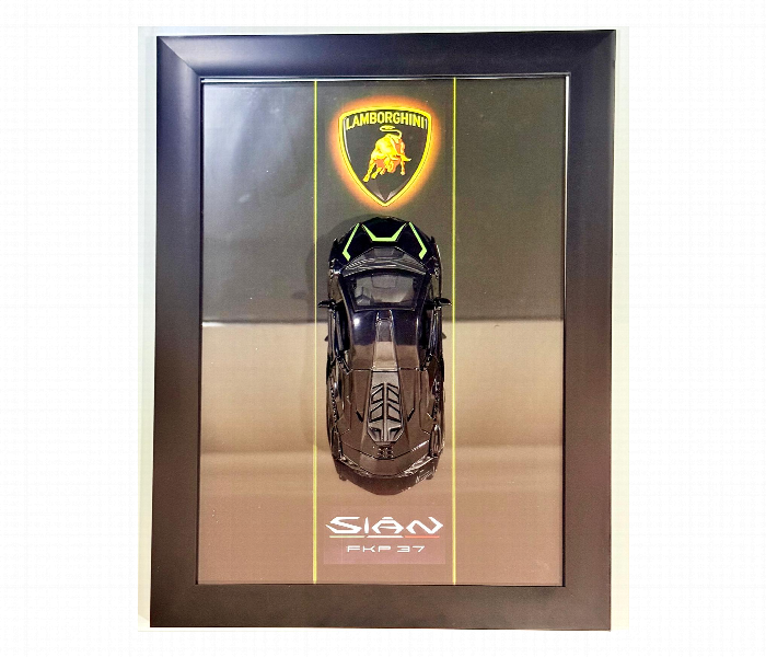3D Model Car Frame Interactive Display Wall Decor With Openable Doors Brown - Zoom Image 3