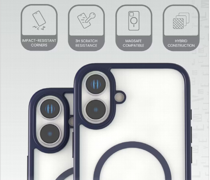 Levelo Magsafe Solo Case For Iphone 16 Plus Deep Blue - Zoom Image 4
