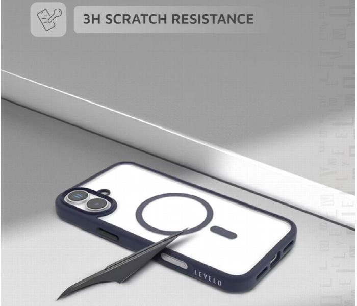 Levelo Magsafe Solo Case For Iphone 16 Plus Deep Blue - Zoom Image 5