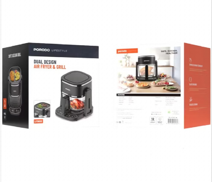 Porodo Lifestyle Dual Design Air Fryer And Grill - Zoom Image 4