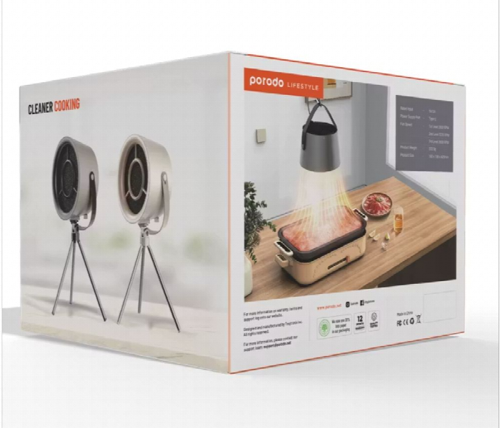 Porodo Lifestyle Portable Mini Smoke Exhaust With Filter Beige - Zoom Image 3