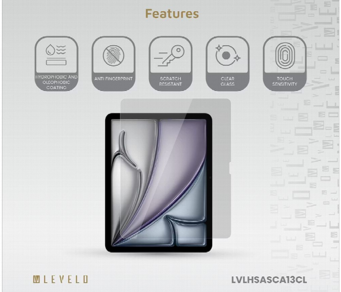 Levelo High Silicone Aluminum Glass Hd Screen Protector For Ipad Air 13 Inch 2024 - Zoom Image 2