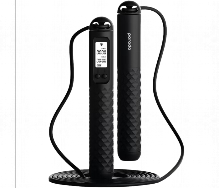 Porodo Lifestyle Smart Skipping Rope Black - Zoom Image 1