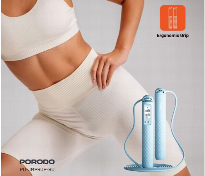 Porodo Lifestyle Smart Skipping Rope Blue - Zoom Image 3