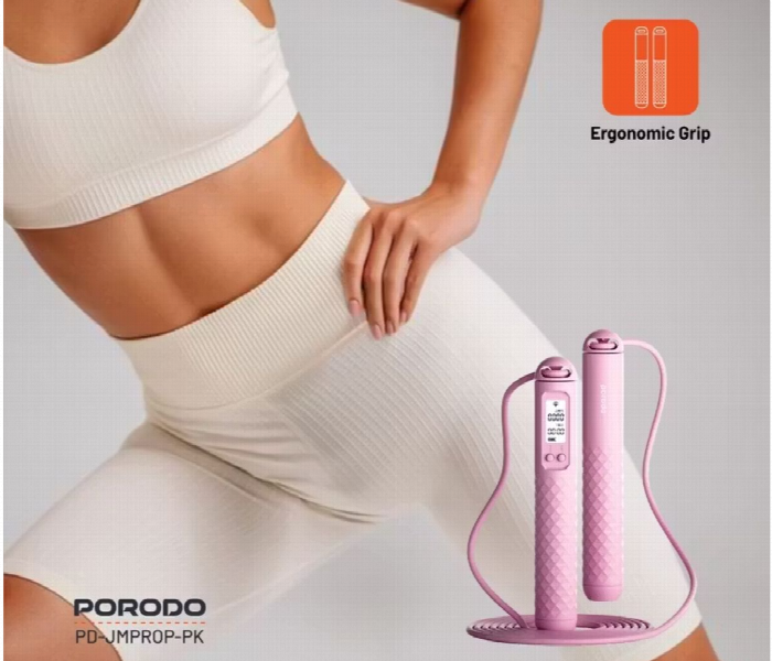 Porodo Lifestyle Smart Skipping Rope Pink - Zoom Image 3
