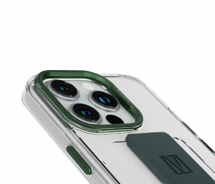 Levelo Graphia Imd Silicone Grip Case For Iphone 15 Pro Green - Zoom Image 2