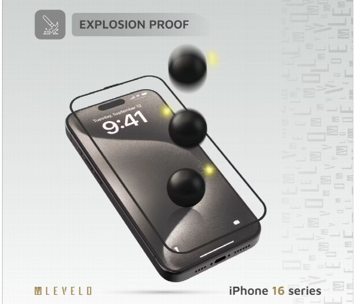 Levelo 2.5D Silk Print Silicone Edge Hd Screen Protector For Iphone 16 - Zoom Image 3