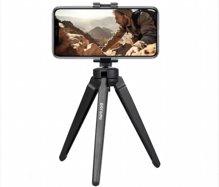 Porodo Table Tripod  Black 5.5Cm Extended Height - Zoom Image 1