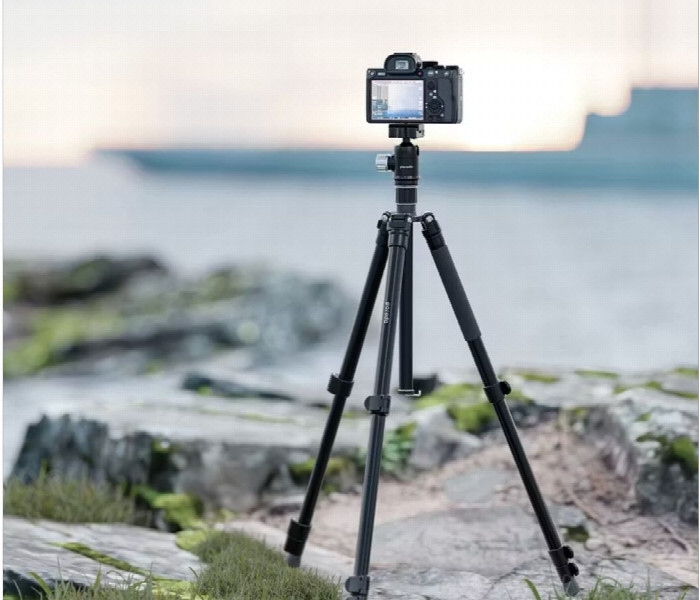 Porodo Aluminium Tripod With Ballhead Black - Zoom Image 2