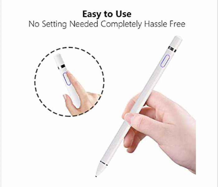 Green Lion Universal Touch Pen Fine 1.45Mm Tip White - Zoom Image 2
