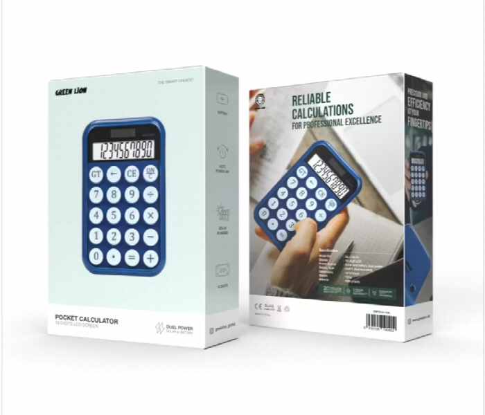 Green Lion Pocket Calculator 10 Digits Blue - Zoom Image 3