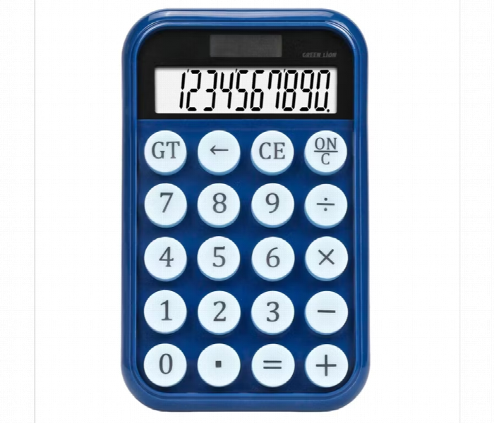 Green Lion Pocket Calculator 10 Digits Blue - Zoom Image 1