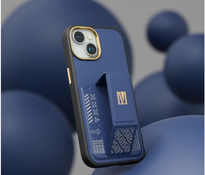 Levelo Morphix Gripstand Case With Cardholder For Iphone 15 Plus Blue - Zoom Image 6