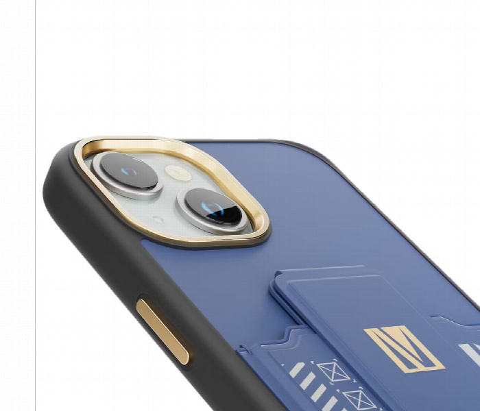 Levelo Morphix Gripstand Case With Cardholder For Iphone 15 Plus Blue - Zoom Image 3