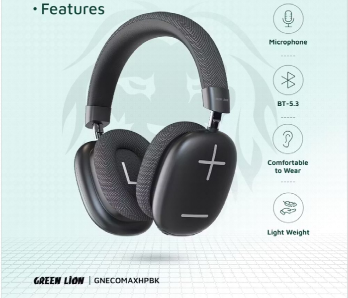 Green Lion Echo Max Headphone  Black - Zoom Image 2